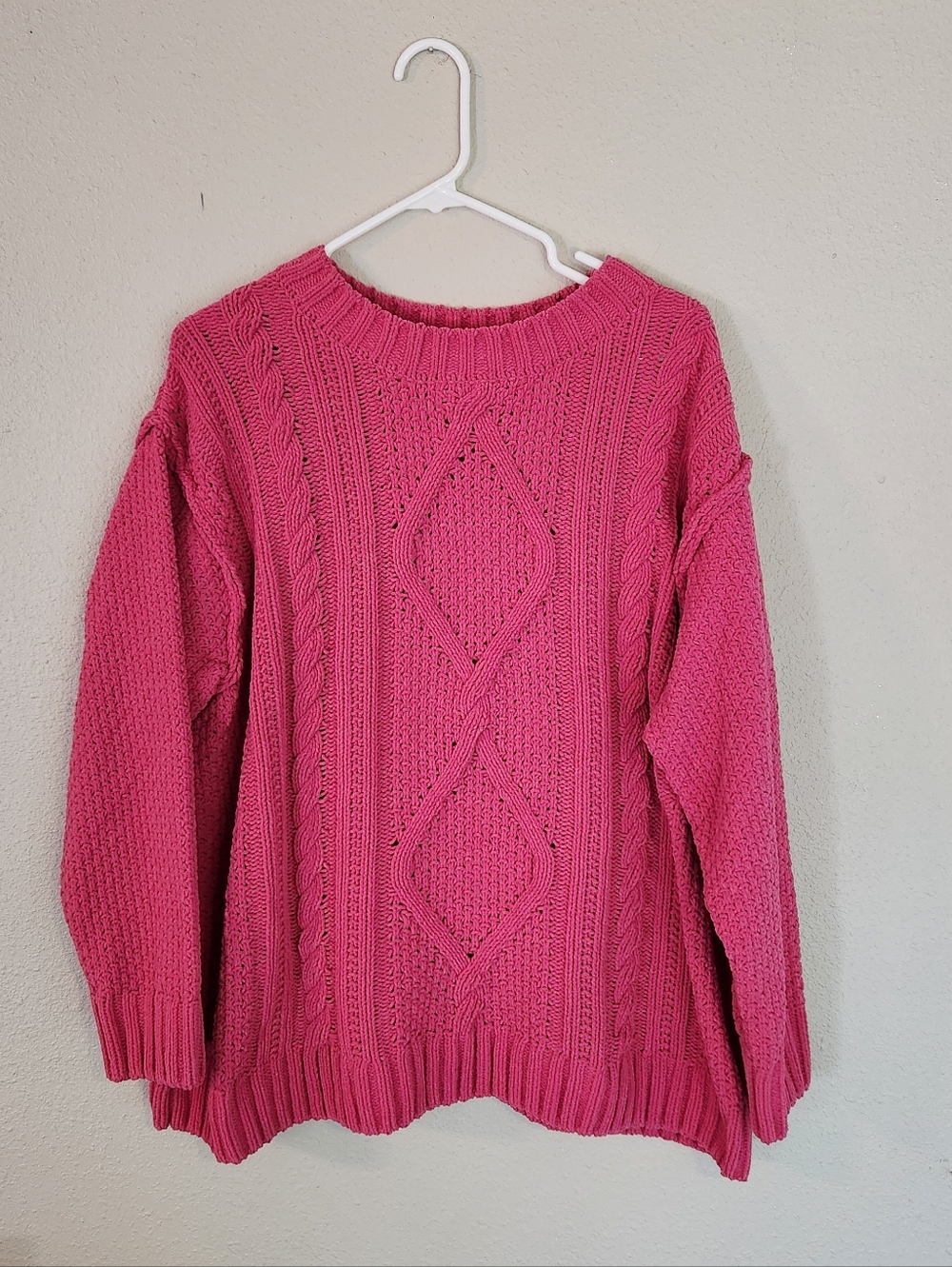 Dip Brand Pink Cableknit Sweater Size 1X